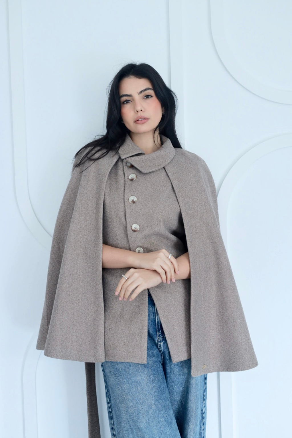 Urban cap jacket in coffee
