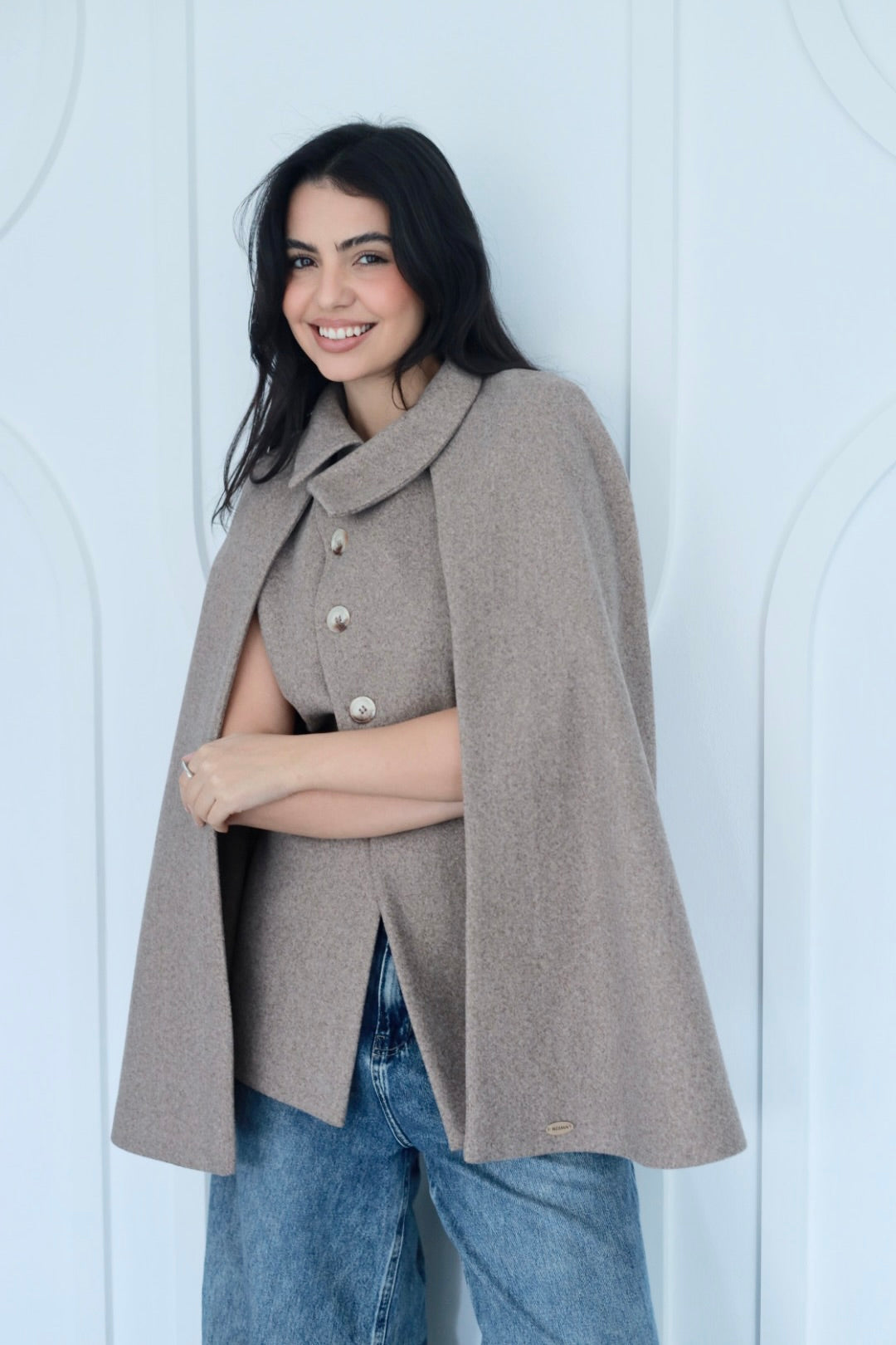 Urban cap jacket in coffee