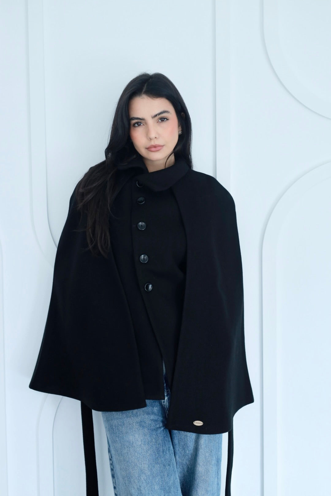 Urban cap jacket in black