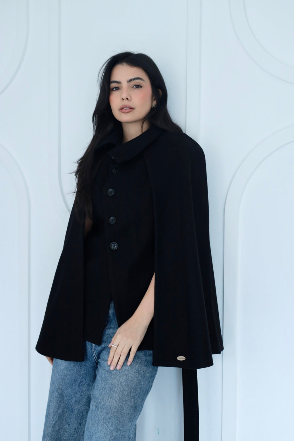 Urban cap jacket in black
