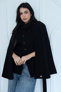 Urban cap jacket in black