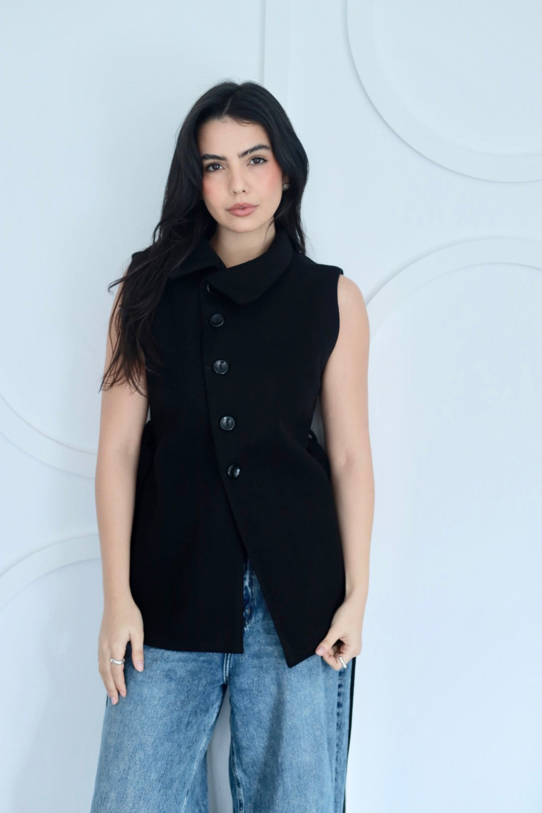 Urban cap jacket in black