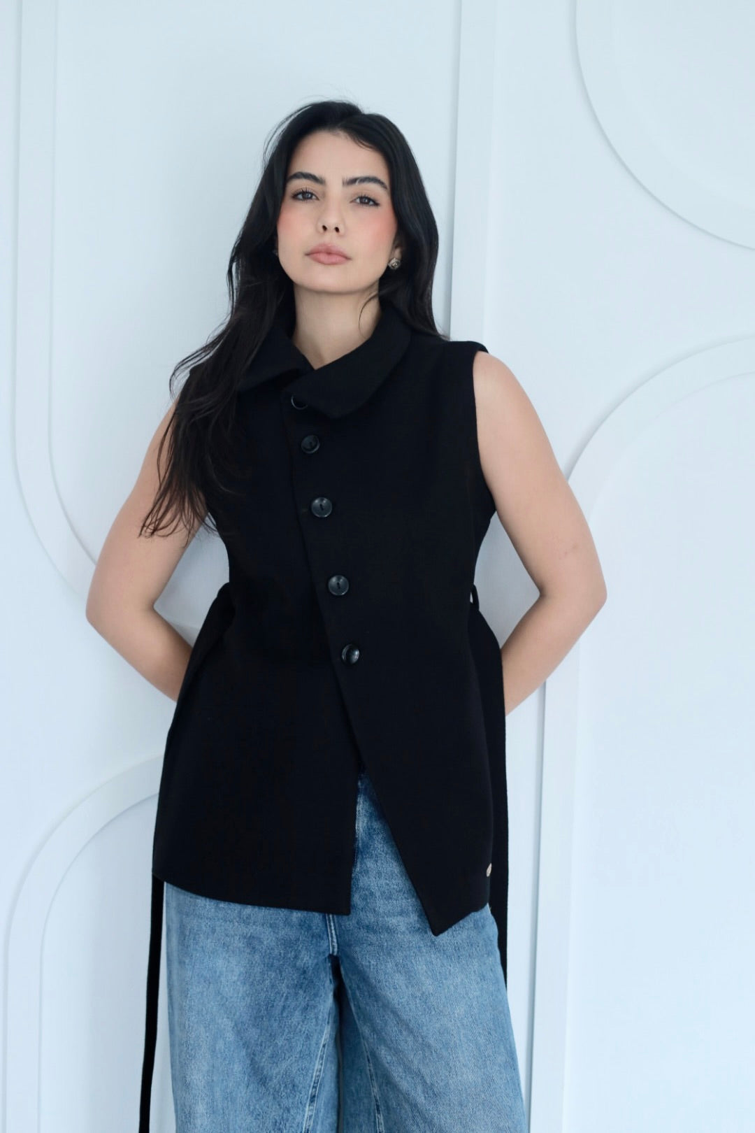 Urban cap jacket in black