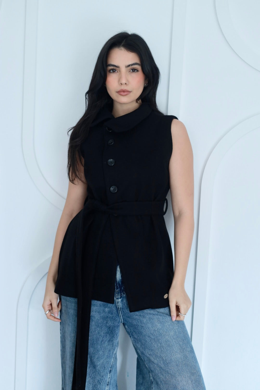 Urban cap jacket in black