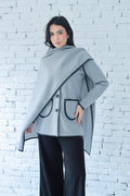 Minimal wool jacket in grey